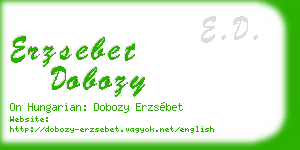 erzsebet dobozy business card